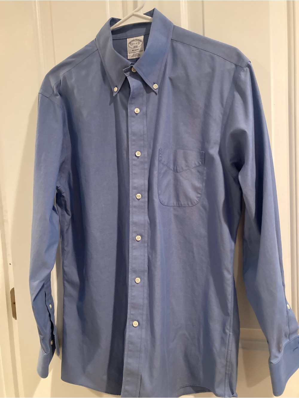 Brooks Brothers 1818 Men’s Regent Button Down Blue Dress Shirt Size M